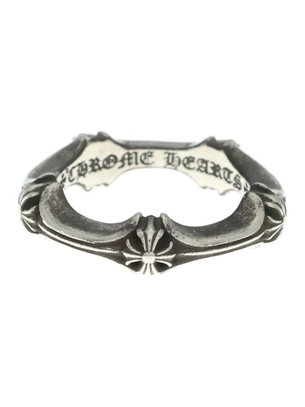 Chrome Hearts Plus and Bone Ring Silver